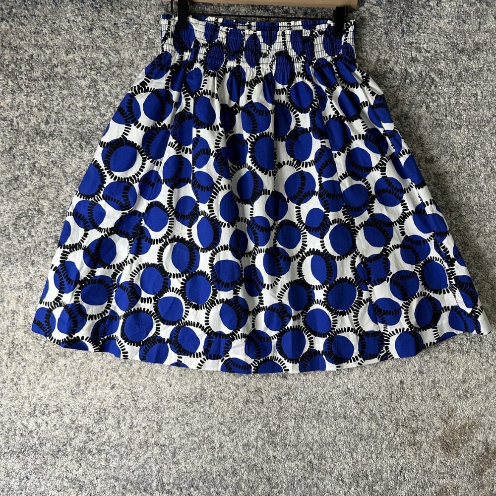 kate spade new york Skirt Womens 2 Blue White A-Line Abstract Dot Print NJMU5010